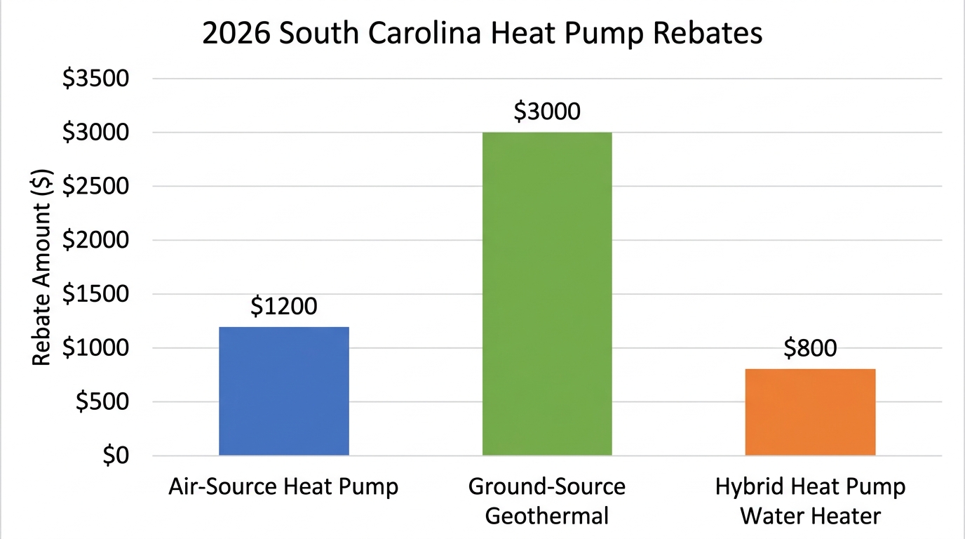 2026 South Carolina Heat Pump Rebates Chart