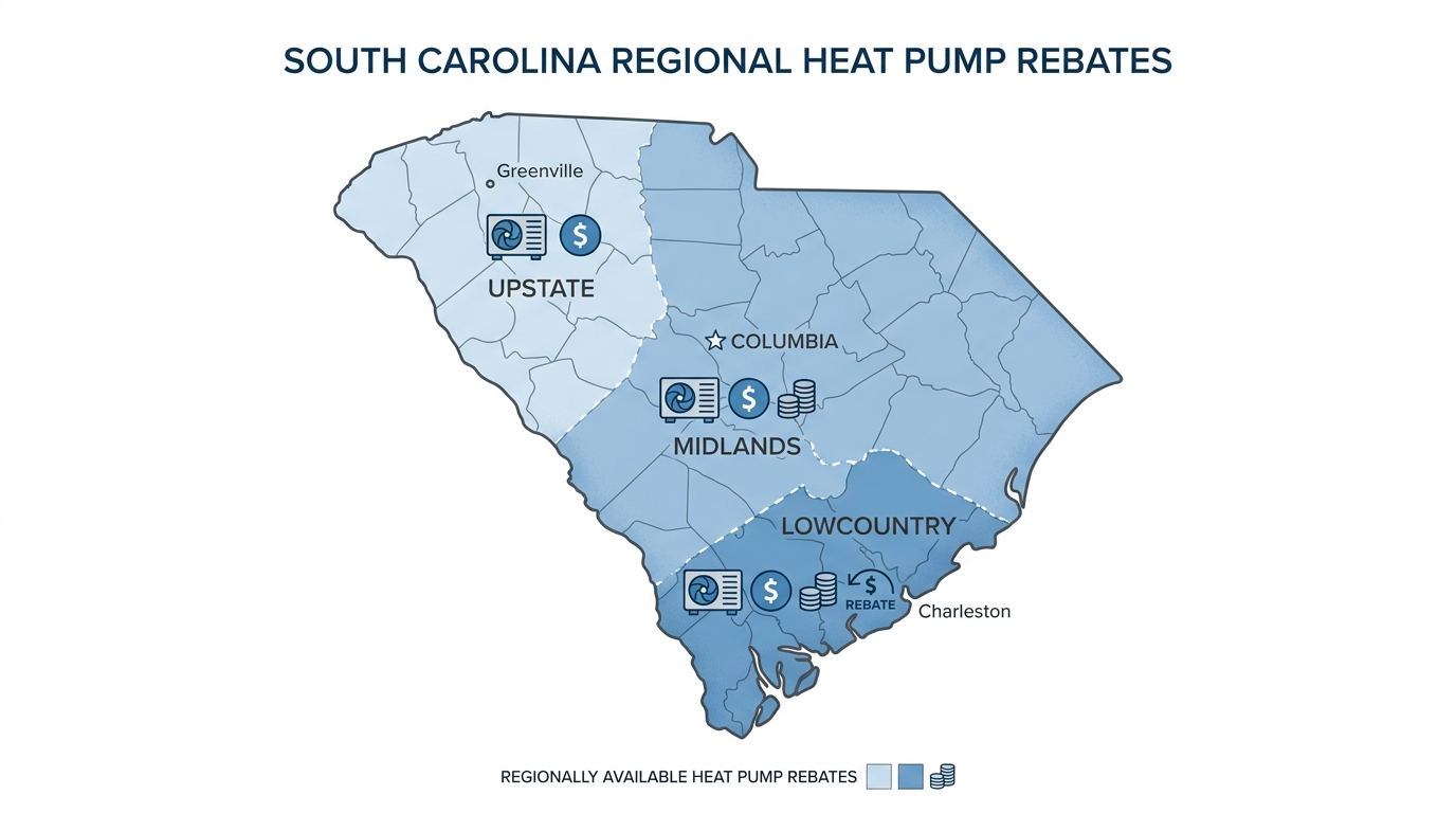 South Carolina rebate regions map